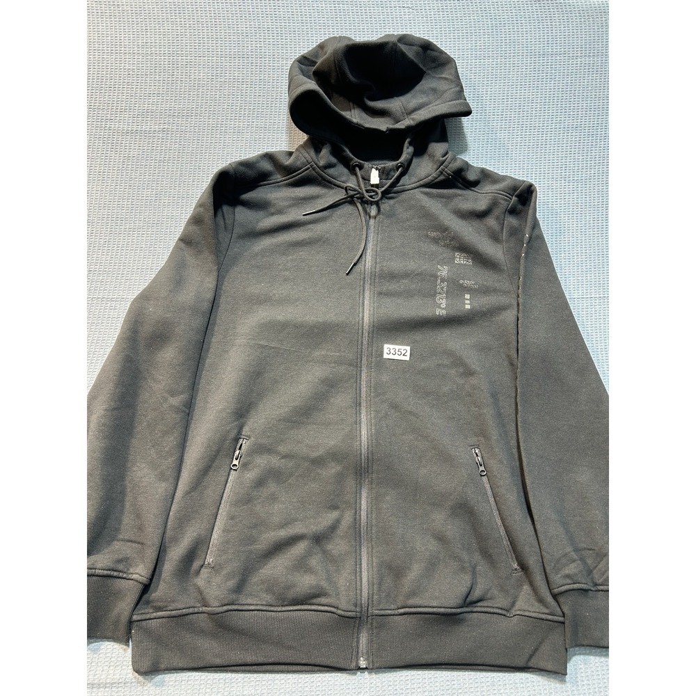 Johnny Bigg Graphic Print Zip Thru Hoodie Mens 2XLT Black J211SW203.BLK